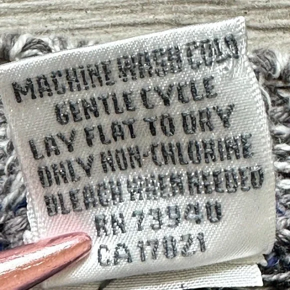 VTG HENRY GRETHEL Sweater Argyle Gray Blue XL Y2K 90s Handframe Knit Abstract - Picture 11 of 12